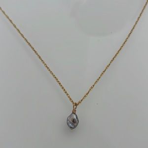 16” Keshi Pearl 14K Gold Filled Rope Chain Necklace